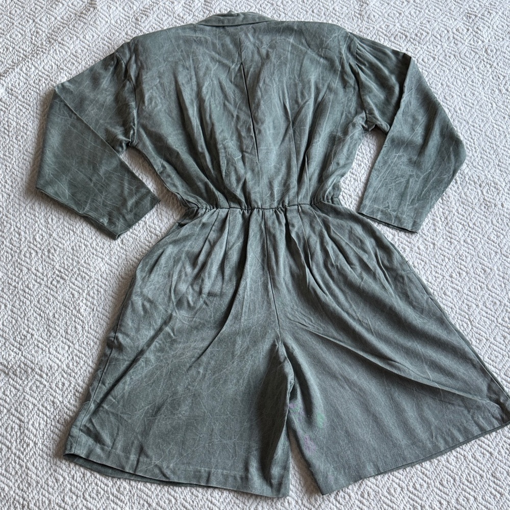 Vintage Rabbit Rabbit Rabbit Aqua Green Romper Size 6 - 100% Rayon - Picture 7 of 7